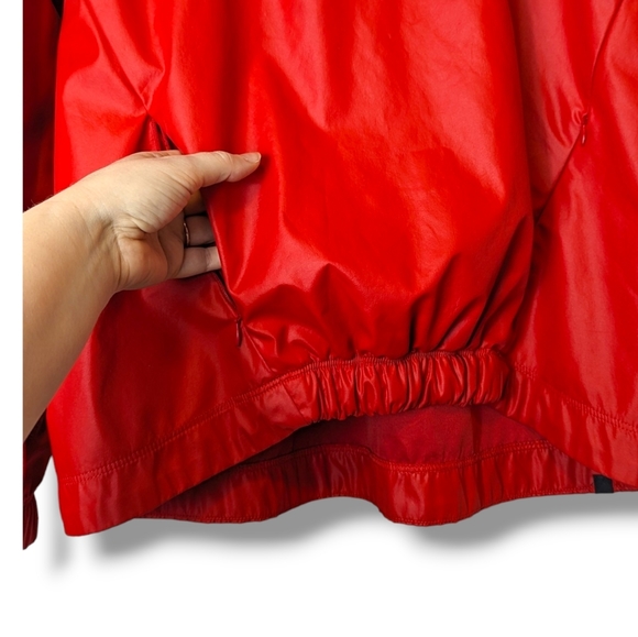 Fabletics Europa Matte Red Pullover Hooded Windbreaker: Women's Small - Picture 7 of 11